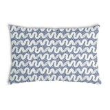 Gezondheidskussen blauw witte golven
