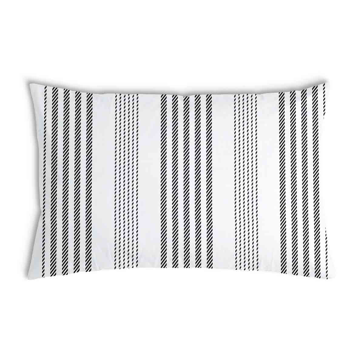 Gezondheidskussen grijs met dikke en dunne strepen