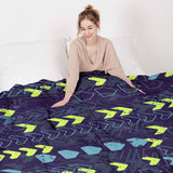 Therapiedekens Beddengoed Set Donkerblauw met pijlen