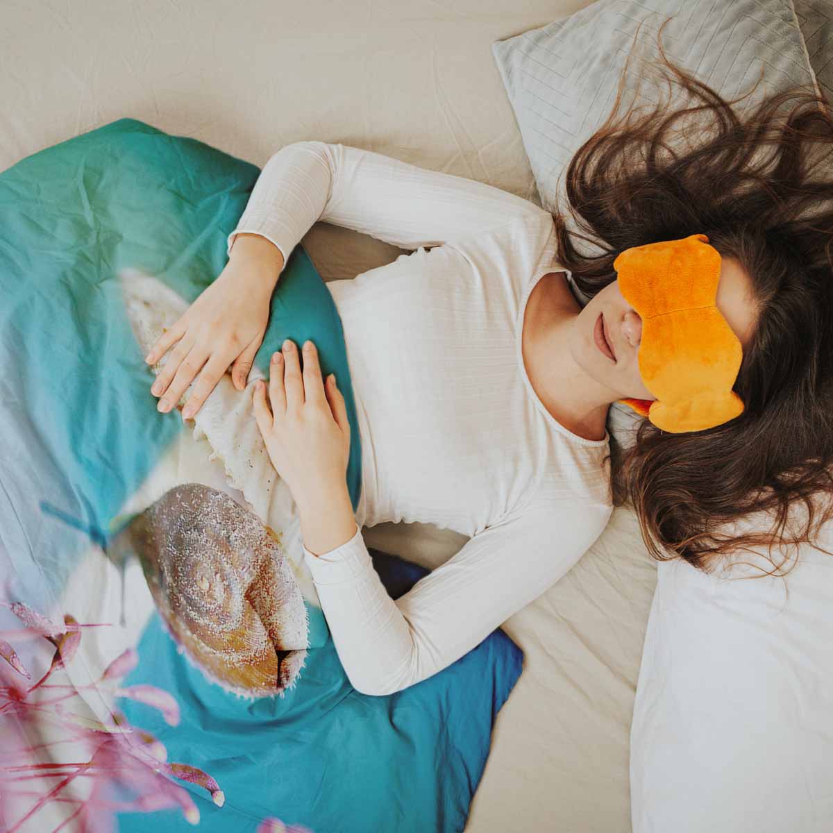 Therapiedekens beddengoedset met paddenstoel en slak