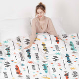 Originele therapiedeken - katoenen hoes wit met raceauto's