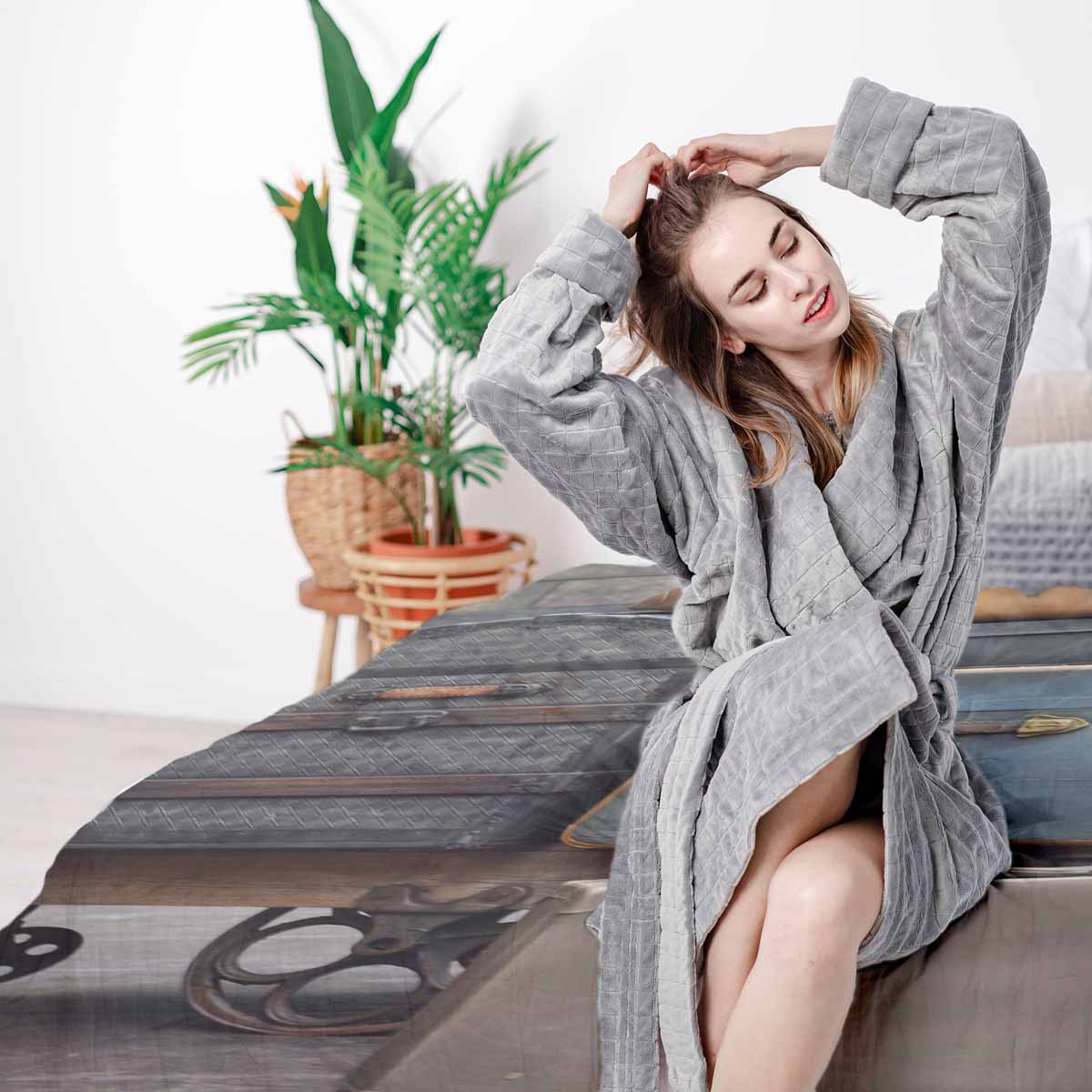 Therapiedekens beddengoedset met kisten