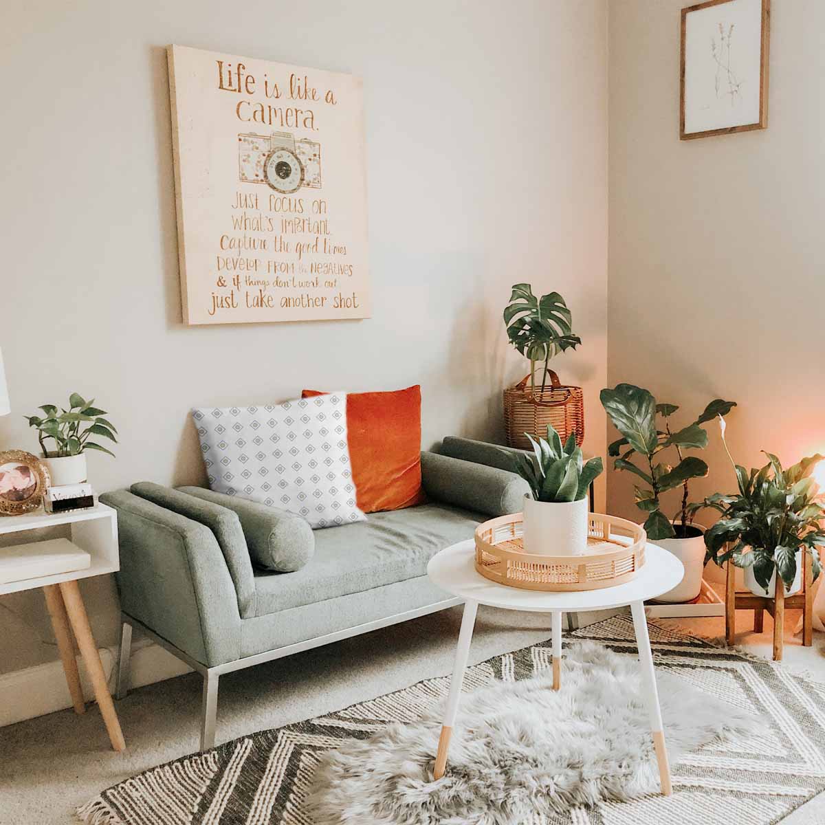 Gezondheidskussen wit met groene cirkels