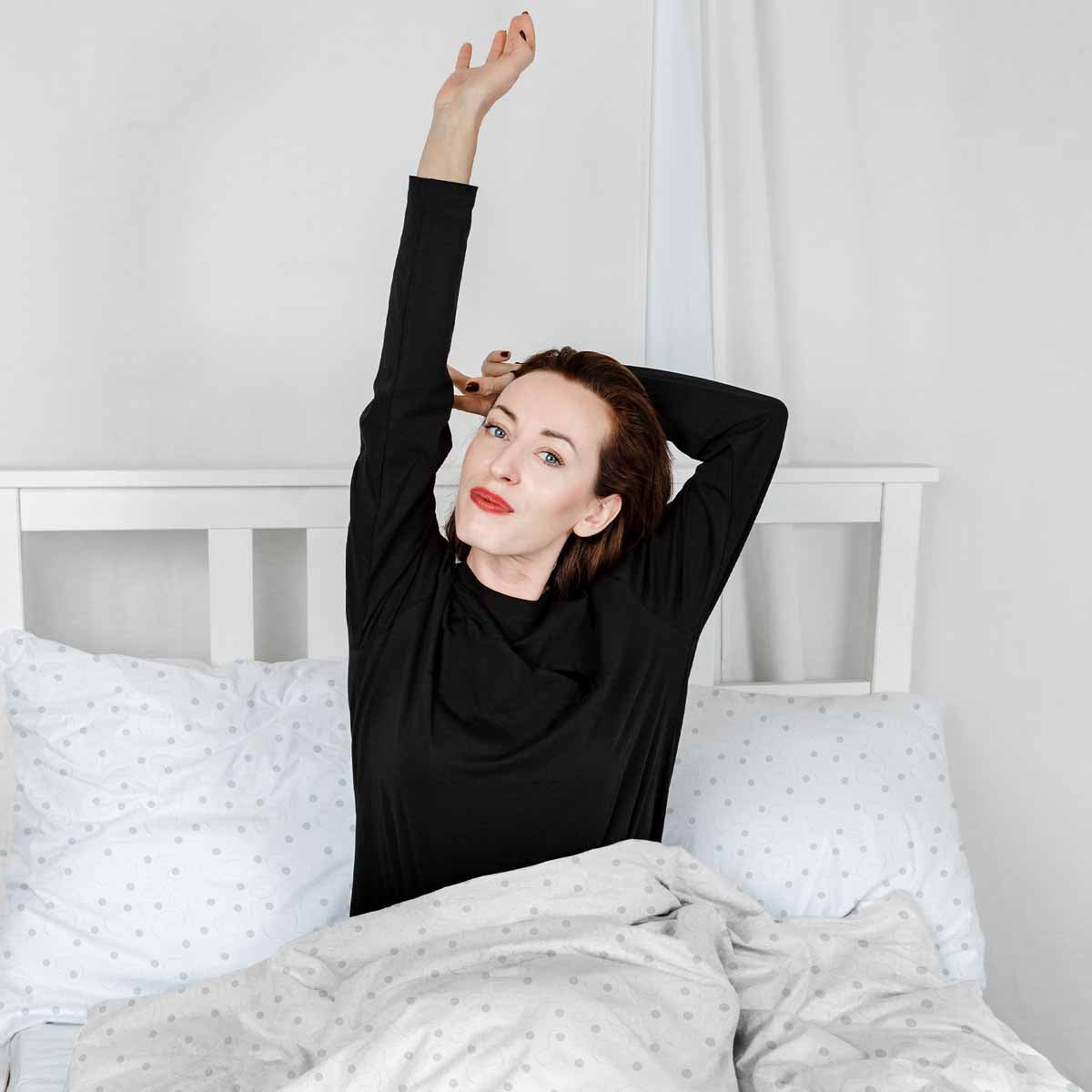 Therapiedekens beddengoed set wit met grijze stippen