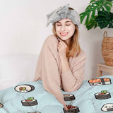 Therapiedekens beddengoed set lichtblauw met sushi