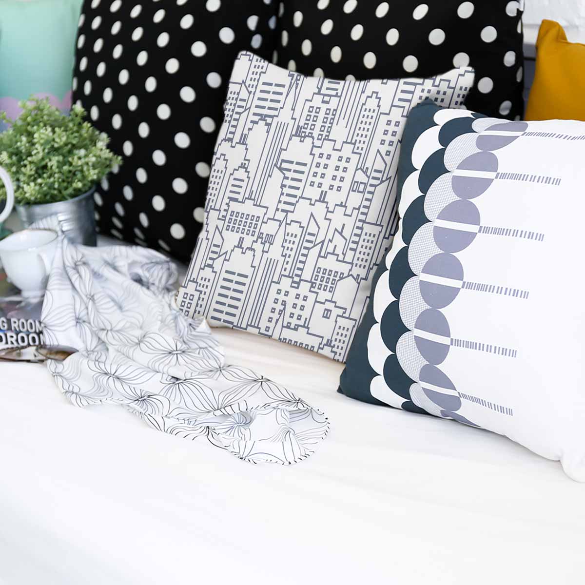 Gezondheidskussen Wit New York