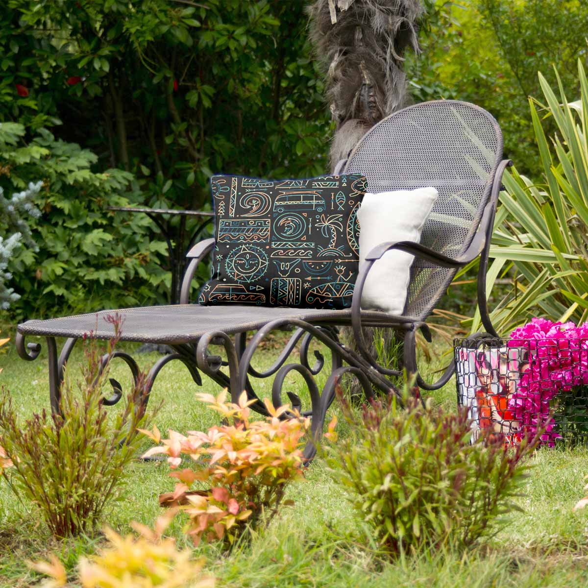 Gesundheitskissen mit grünem Hawaii Muster