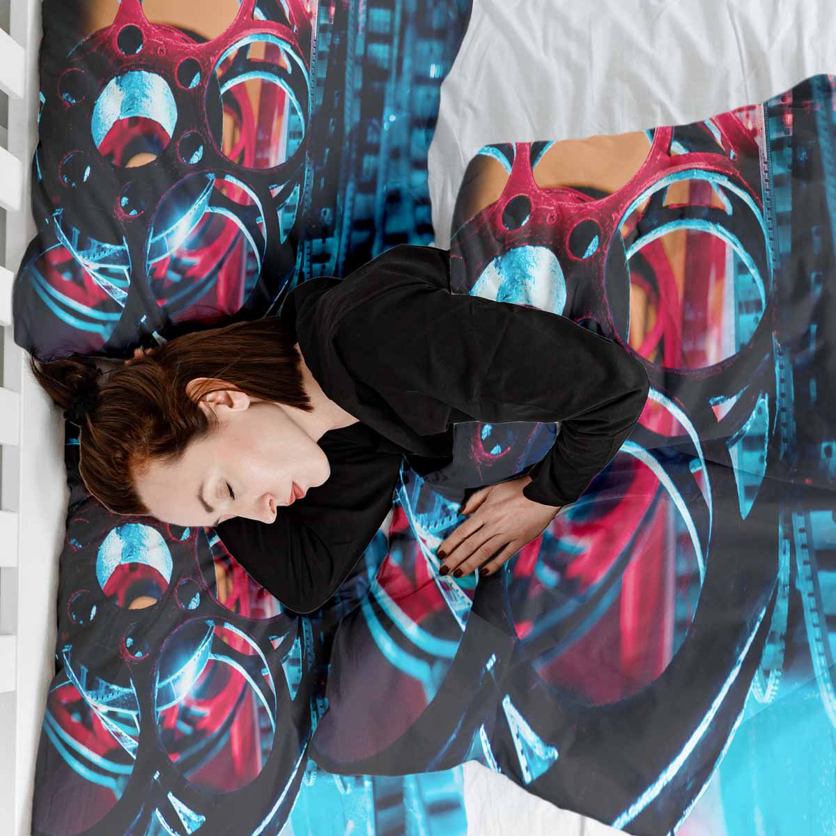 Therapiedekens beddengoedset met uurwerk