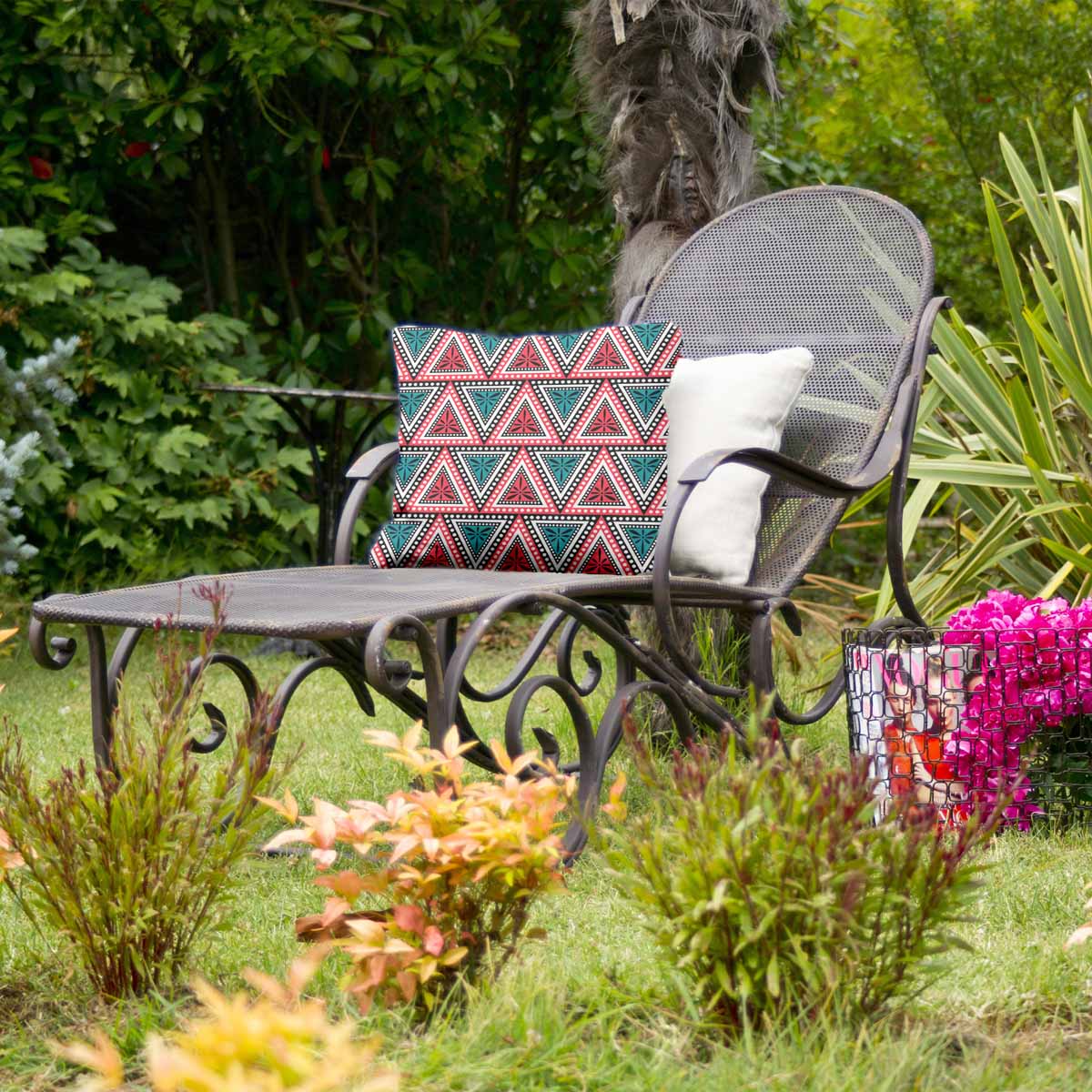 Gesundheitskissen mit bunten Dreiecken