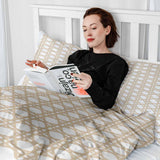 Therapiedekens Beddengoed Set Wit met Cirkels Beige