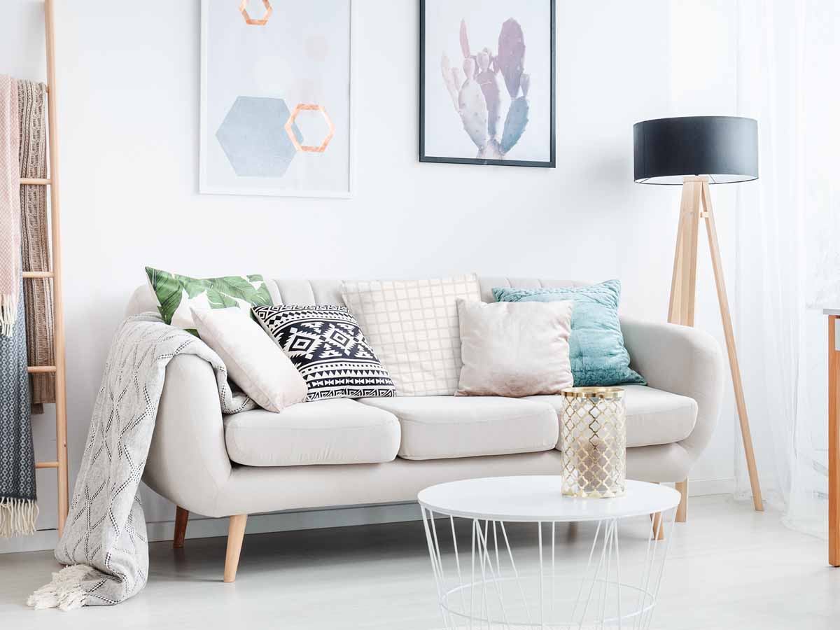 Gesundheitskissen Orange Beige Karo