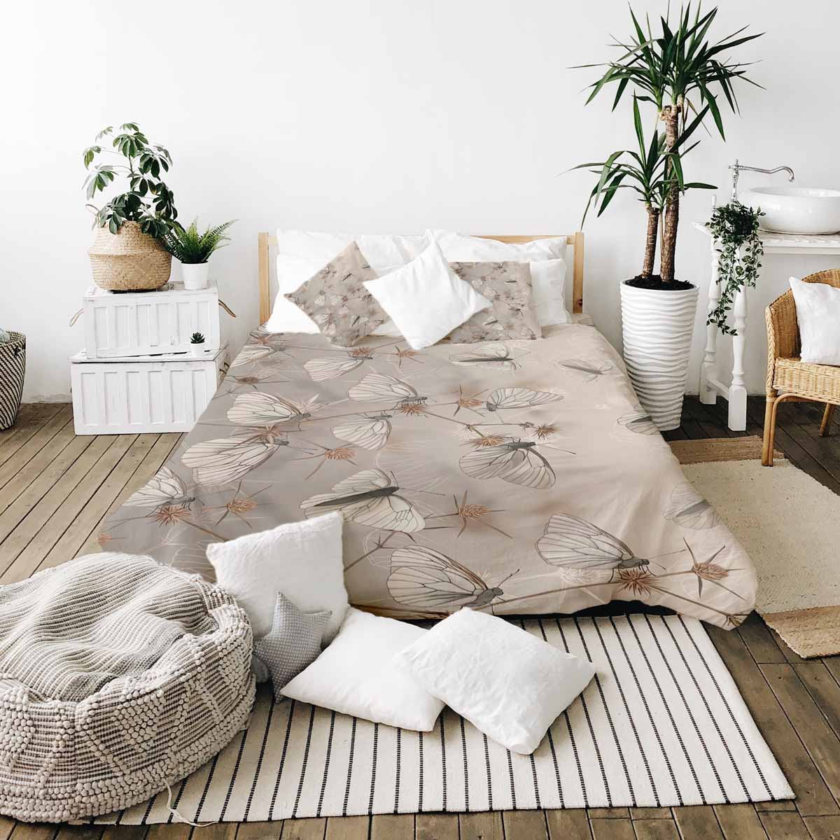 Original Therapiedecke - Baumwollbezug Beige mit Motten