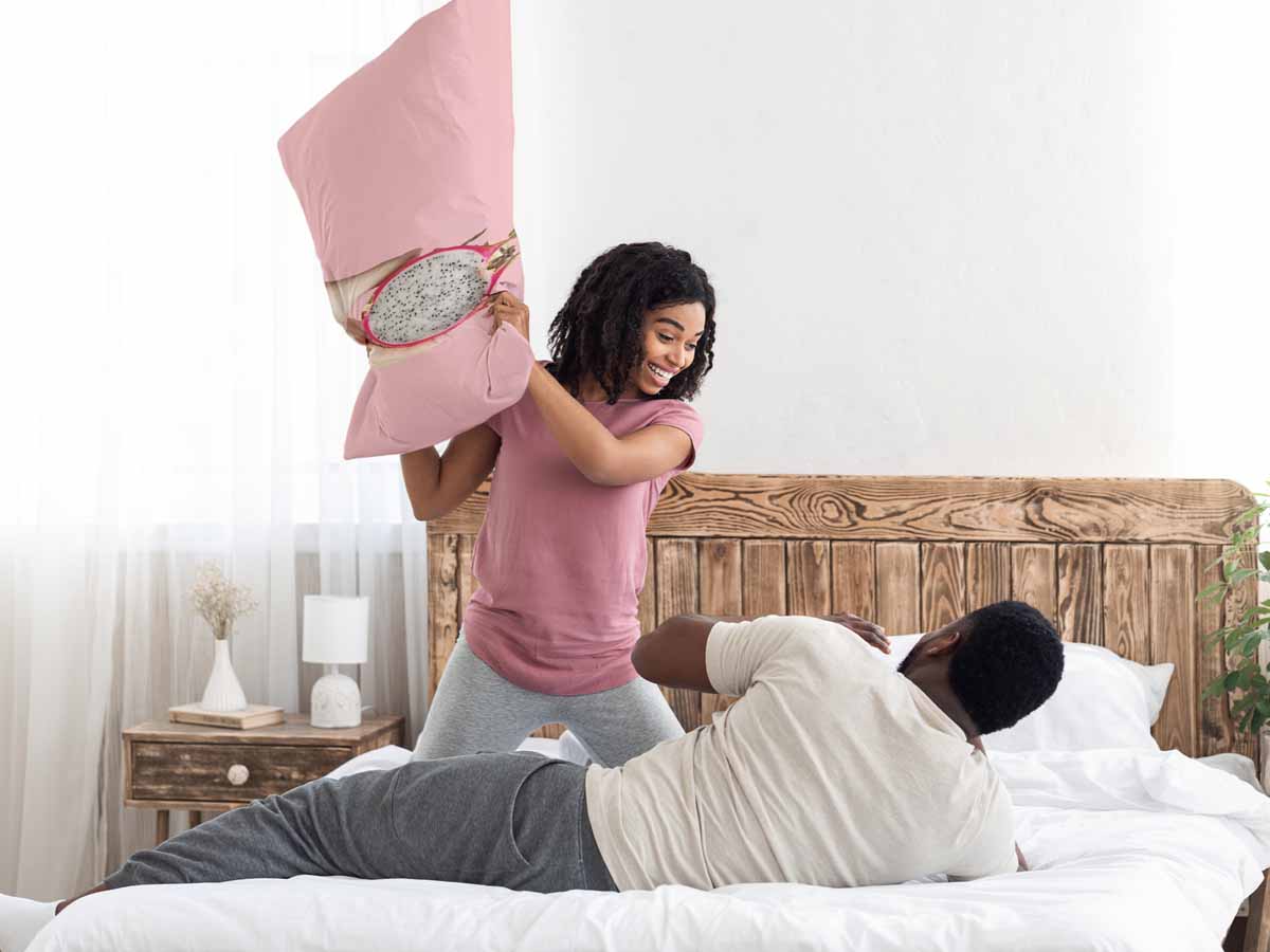 Gezondheidskussen Roze met Drakenfruit