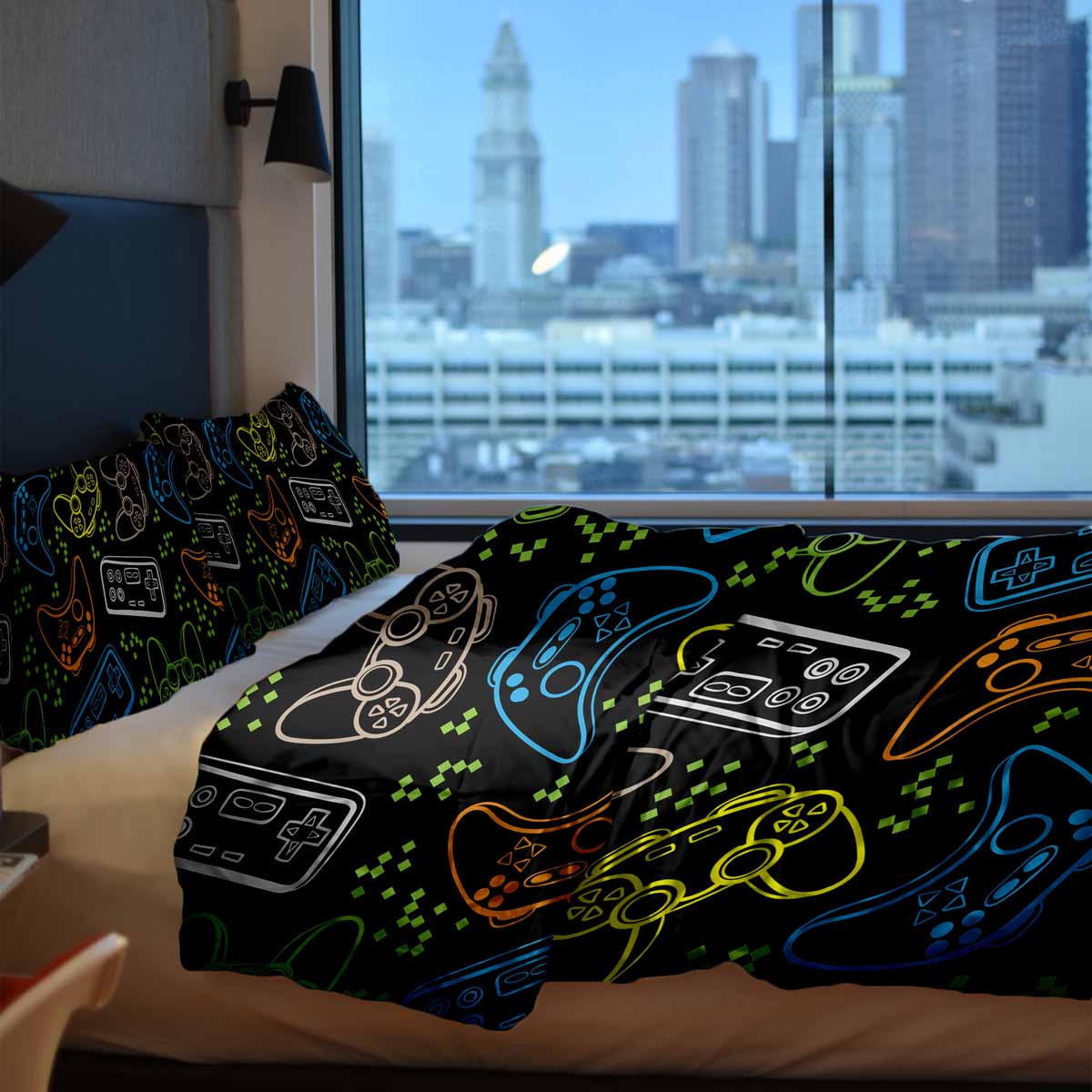 Therapiedekens Beddengoed Set Zwart met Spelconsoles