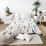 Originele therapiedeken - katoenen hoes wit met raceauto's