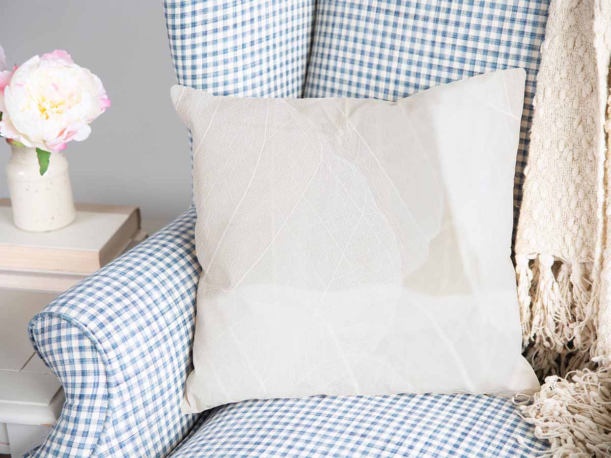 Gezondheidskussen grijs met wit patroon