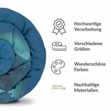 Originele therapiedeken - katoenen hoes blauw met ijsbeer