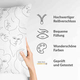Gezondheidskussen vrouwengezicht boho