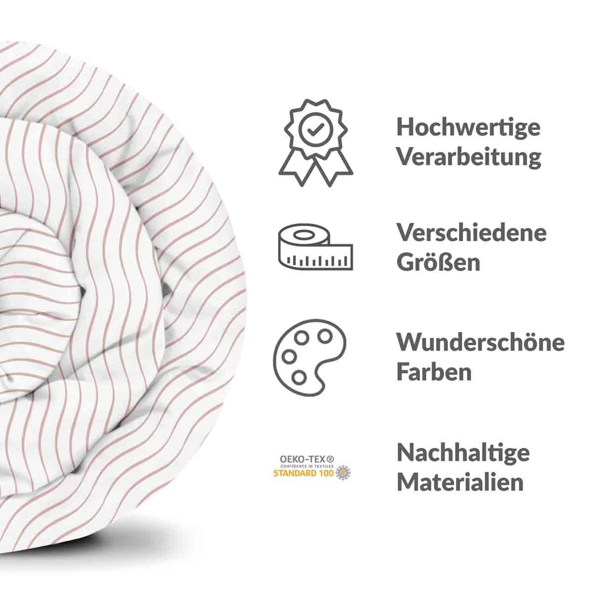Original Therapiedecke - Baumwollbezug rosa Wellen