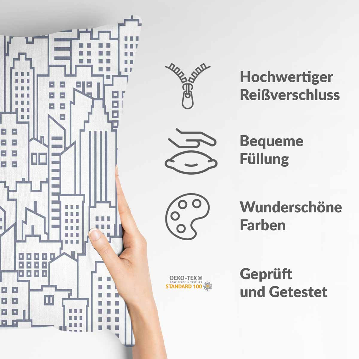 Gezondheidskussen Wit New York