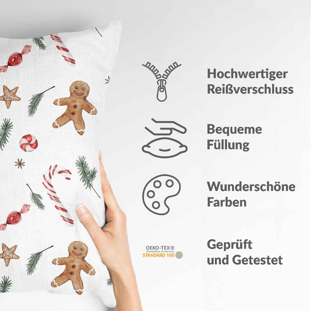 Gezondheidskussen witte kersttijd