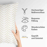 Gezondheidskussen met gouden V-vorm