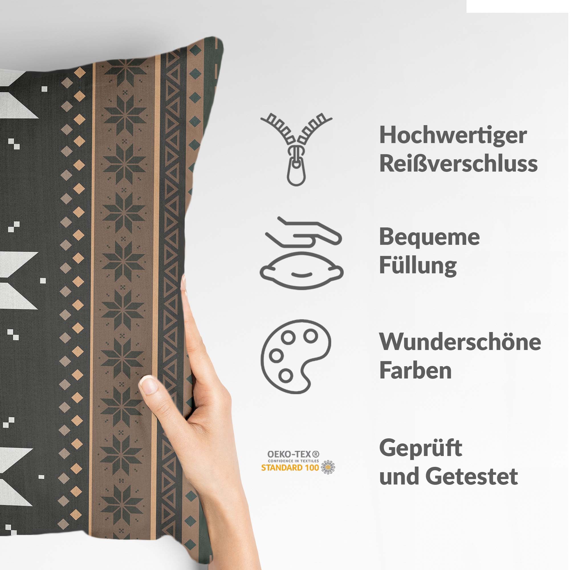 Gezondheidskussen gestreept met sterren