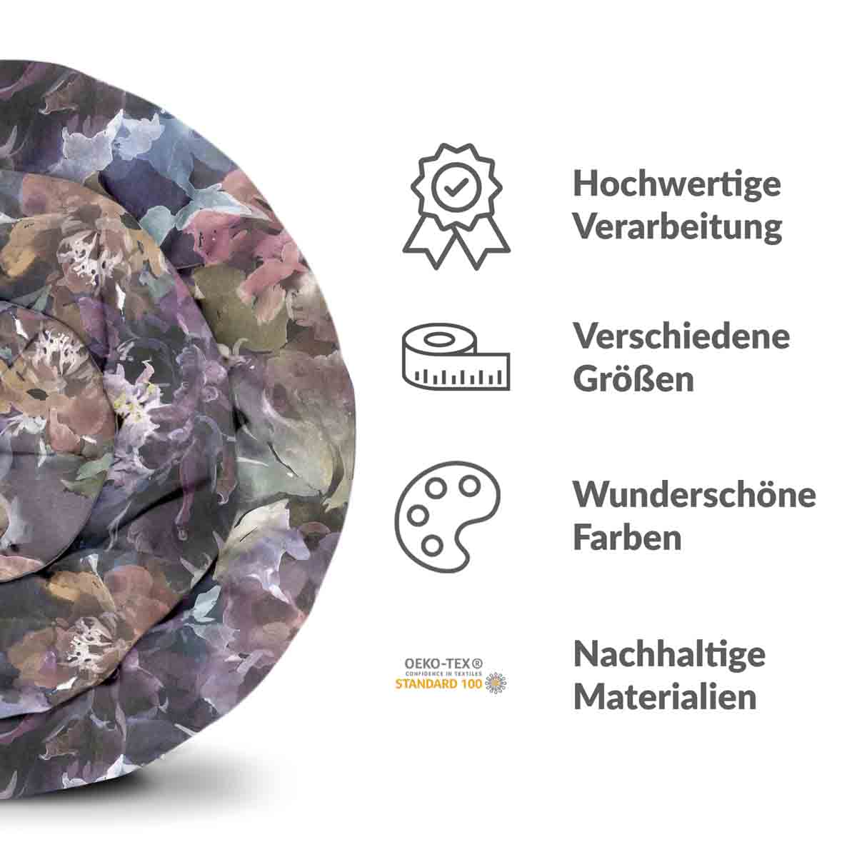 Original Therapiedecke - Baumwoll Bettwäsche Set Blumenmeer