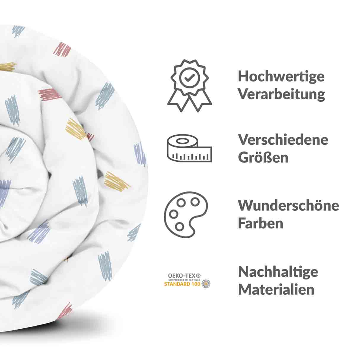 Therapiedekens Beddengoed Set kleurrijke strepen