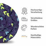 Originele therapiedeken - katoenen hoes donkerblauw met pijlen