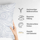 Gezondheidskussen blauwe golven