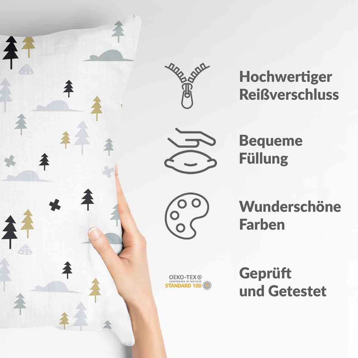 Gezondheidskussen grijs bos