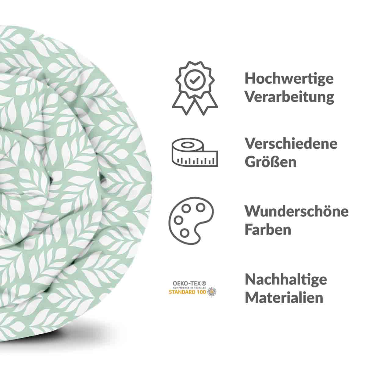 Original Therapiedecke - Baumwollbezug Grün mit Tannen
