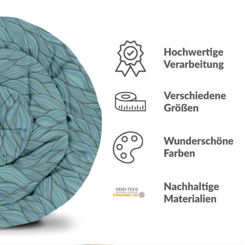 Therapiedekens Beddengoed Set Gevlochten groen