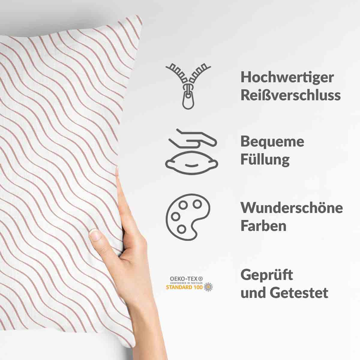 Gezondheidskussen roze golven