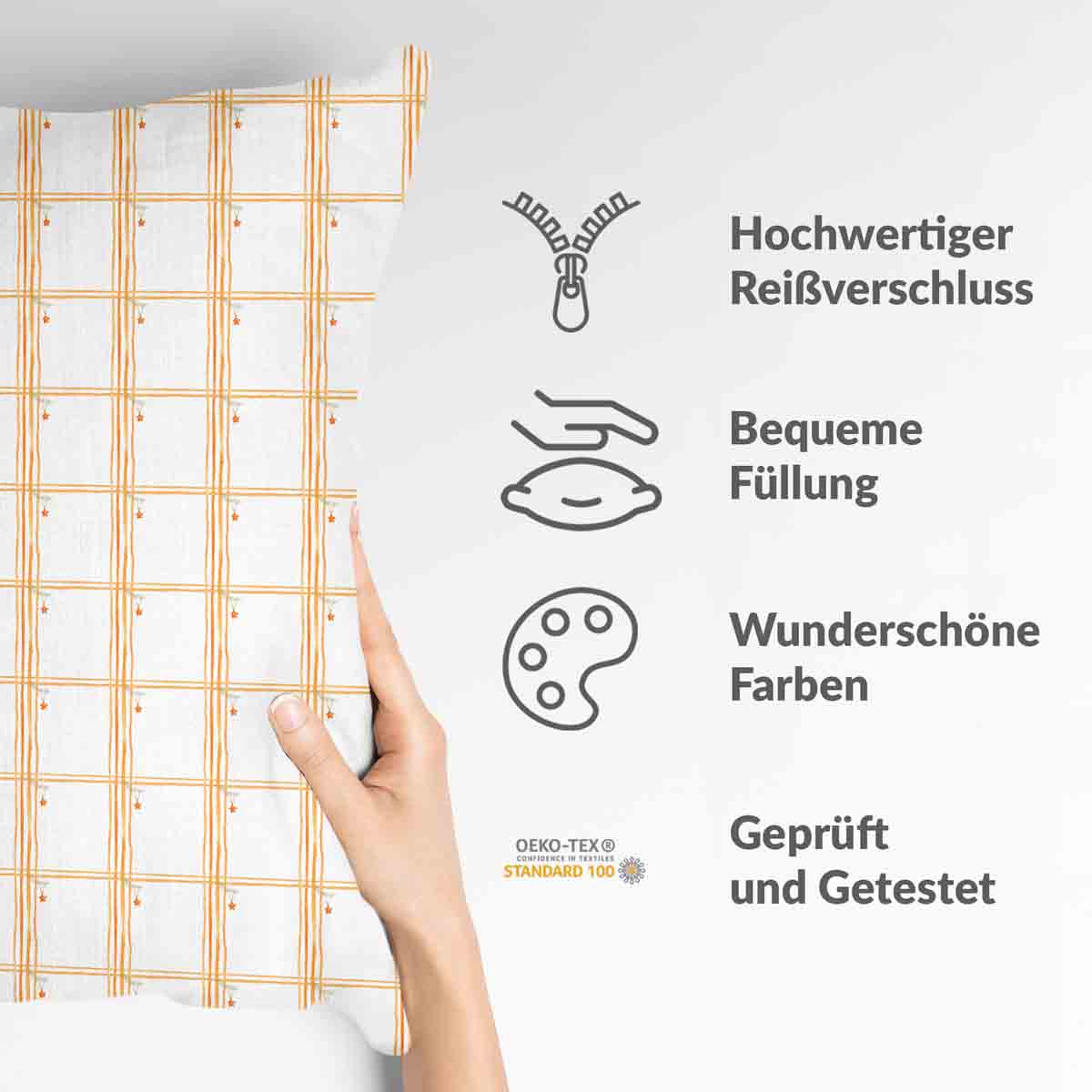 Gesundheitskissen Gelb Karo