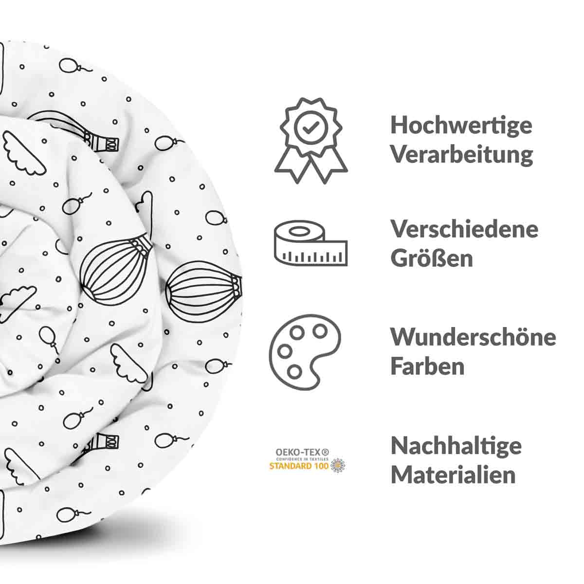 Therapiedekens Beddengoed Set Heteluchtballonnen