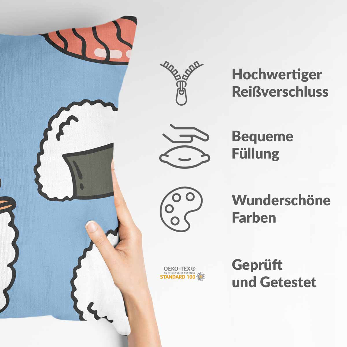 Gezondheidskussen met Sashimi