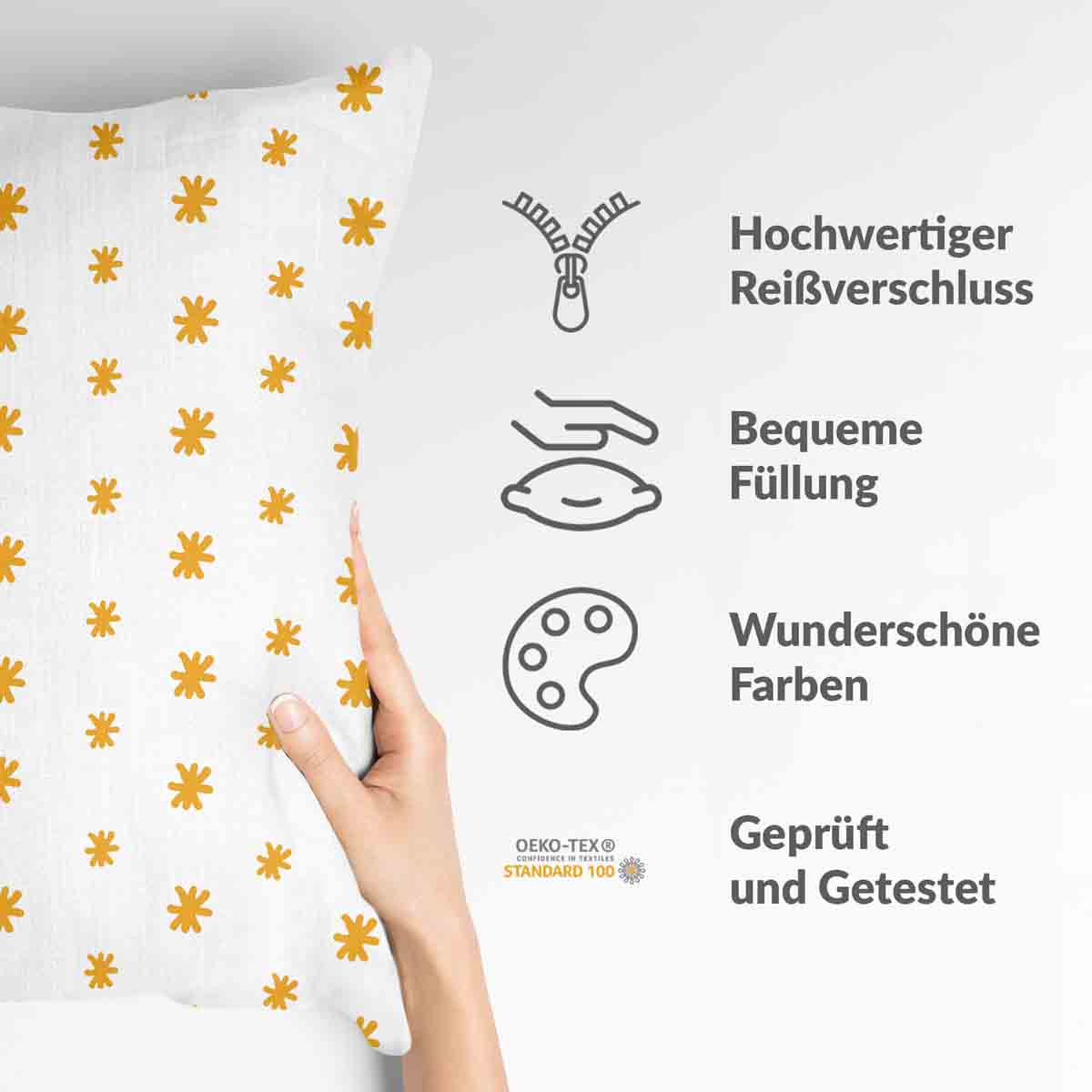 Gezondheidskussen gele bloemen