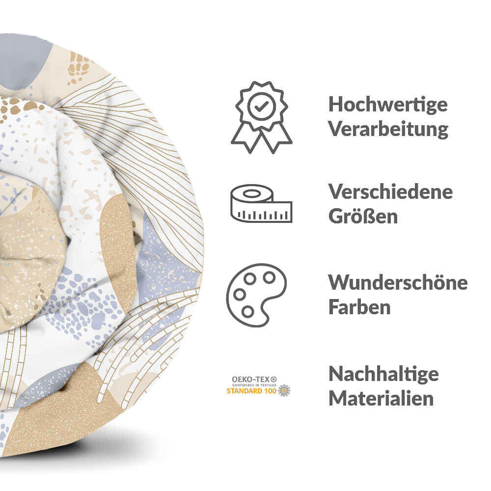 Original Therapiedecke - Baumwoll Bettwäsche Set Seeanemone gold