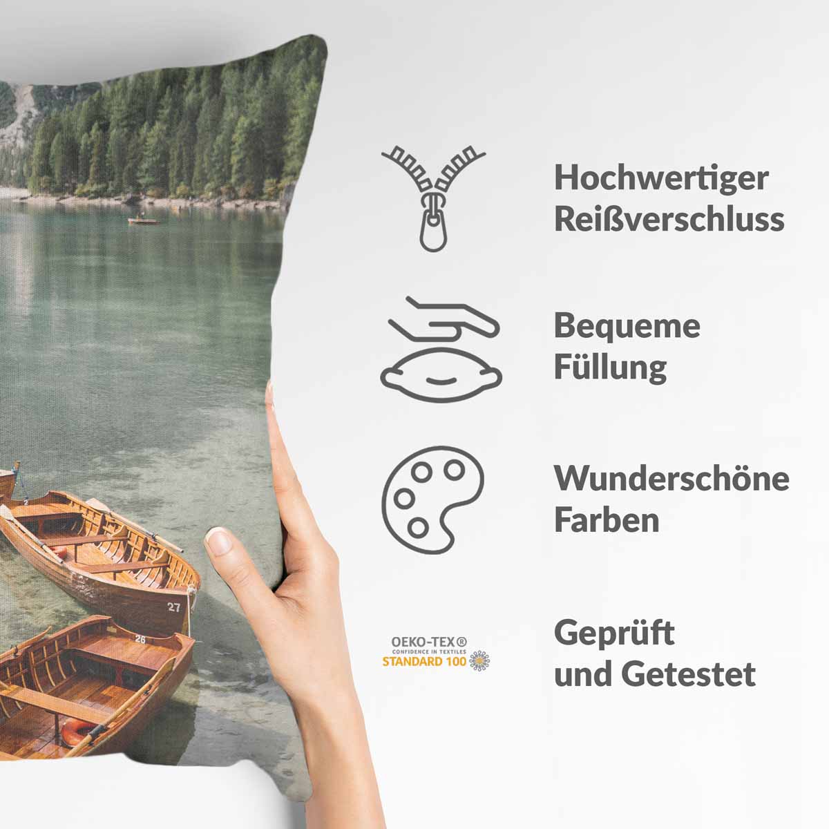 Gezondheidskussen Meer met boten