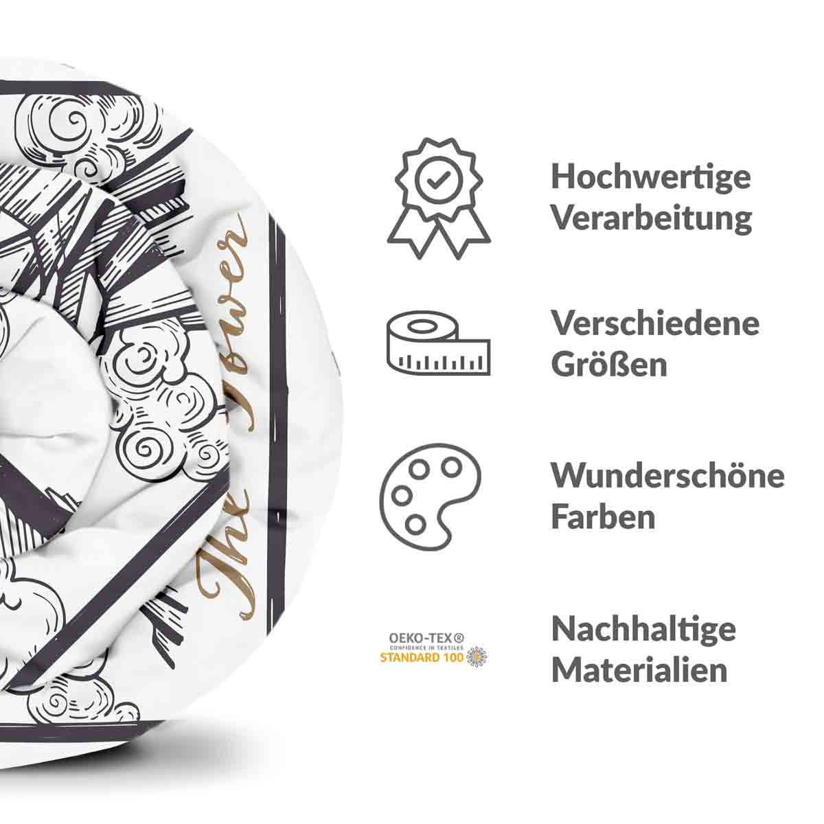 Therapiedekens Beddengoed Set Wit met Toren