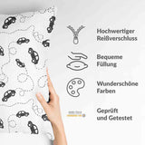 Gezondheidskussen met zwarte auto's