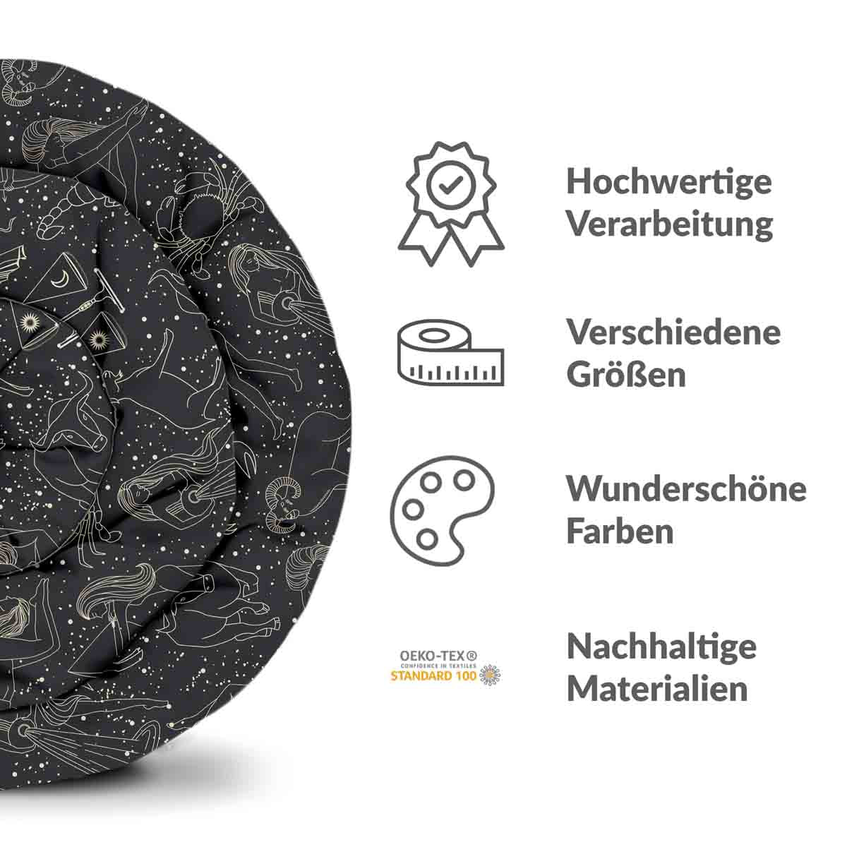 Therapiedekens Beddengoed Set Zwart Horoscoop