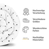 Therapiedekens beddengoedset wit met verspreide stippen