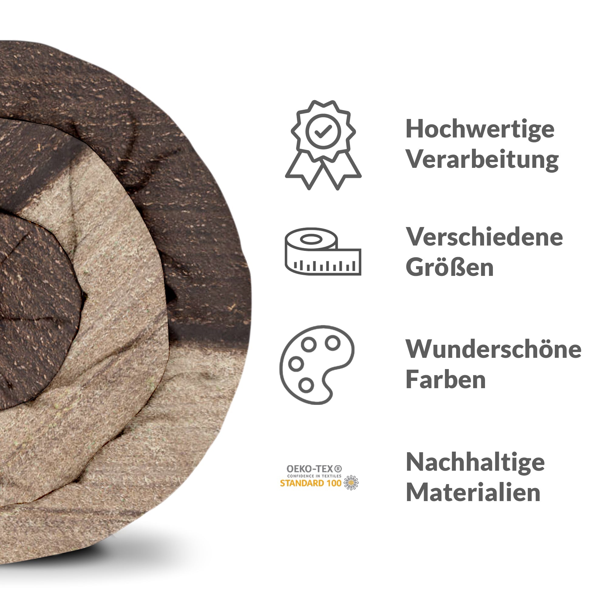 Therapiedecken beddengoed set bruin akkerland