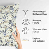 Gezondheidskussen Bladmotief Beige