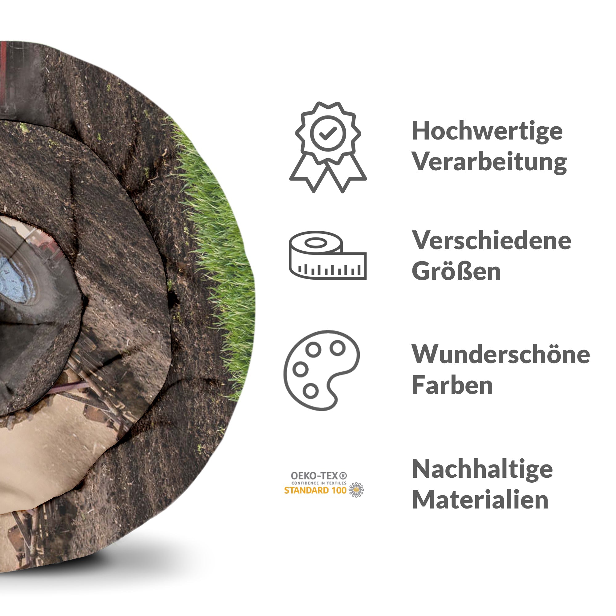 Originele therapiedeken - katoenen hoes met grote tractor