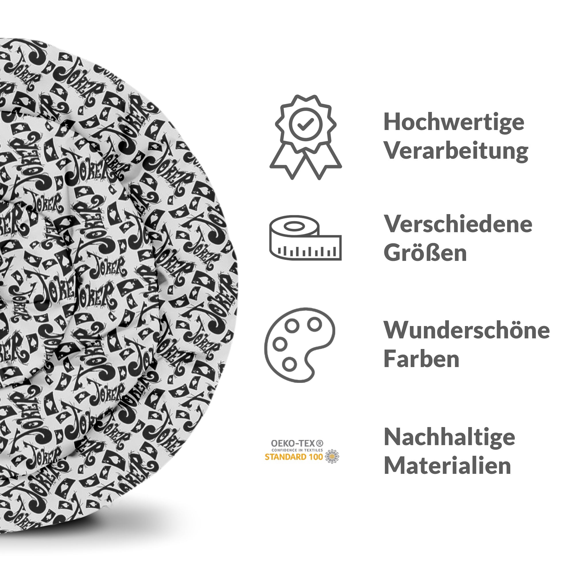 Original Therapiedecke - Baumwollbezug Schriftzug in Schwarz Joker