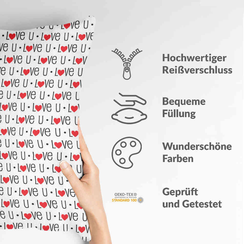 Gezondheidskussen Wit Love U